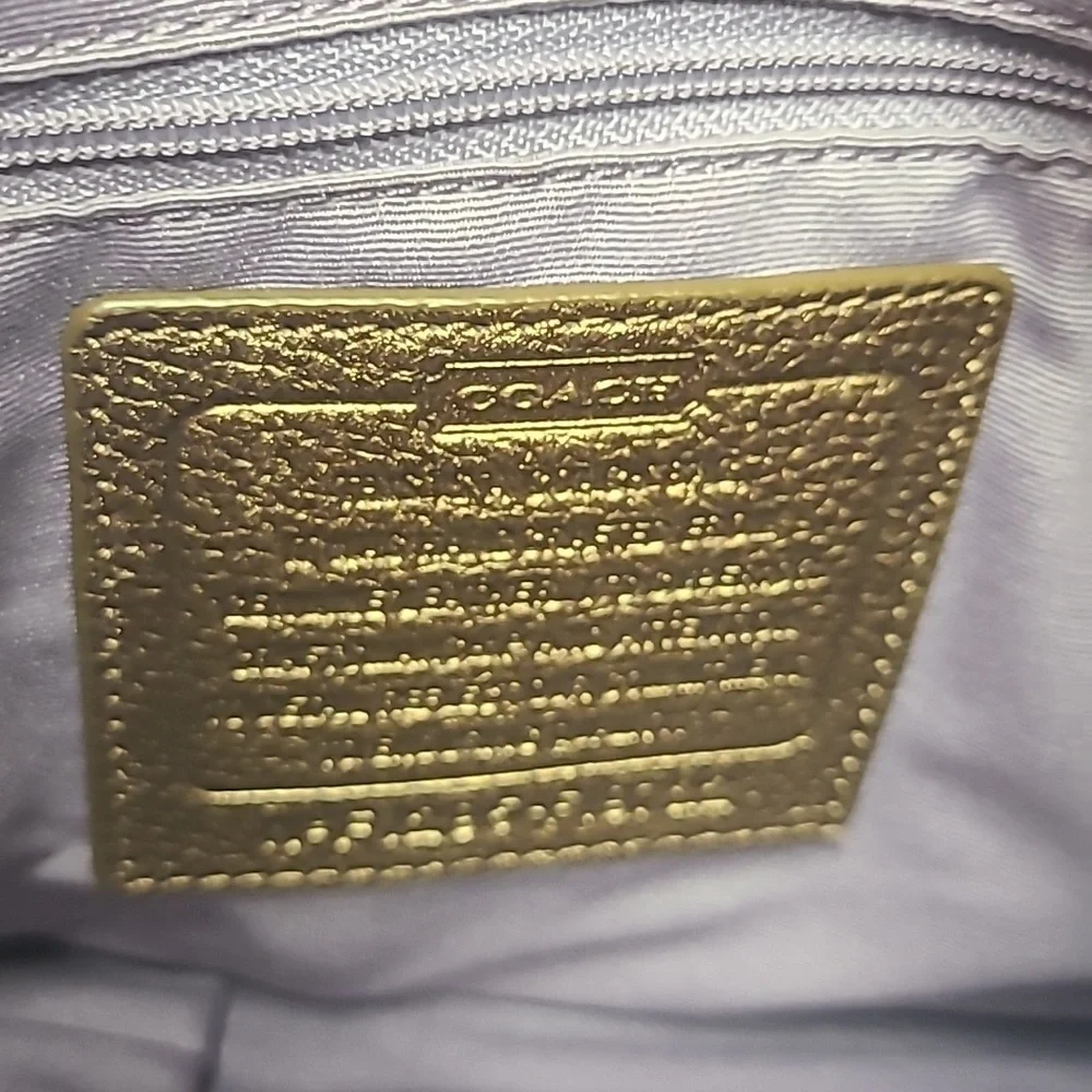 Coach Bronze Metallic Leather Shoulder Bag